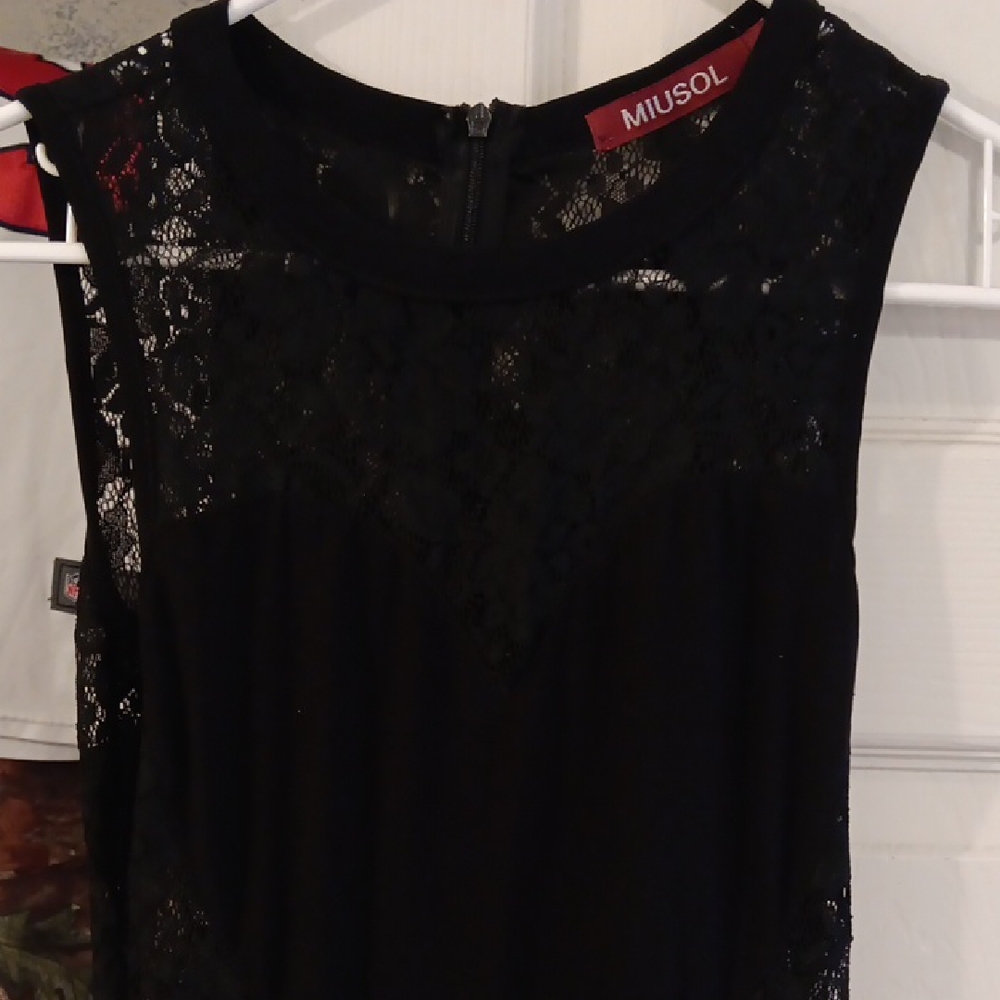 Miusol Elegant Black Lace Dress